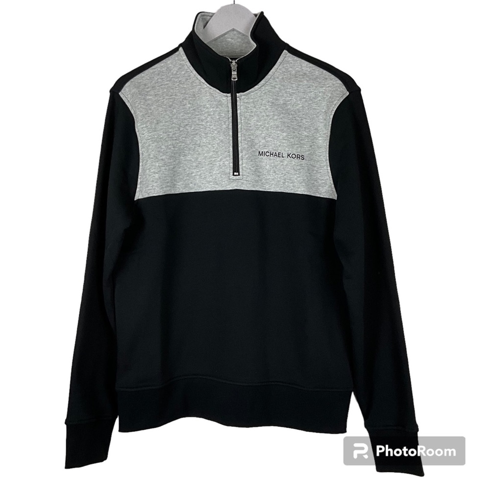Micheal Kors Men’s 1/3 zip fleece Sweatshirt Size M‎ NWT